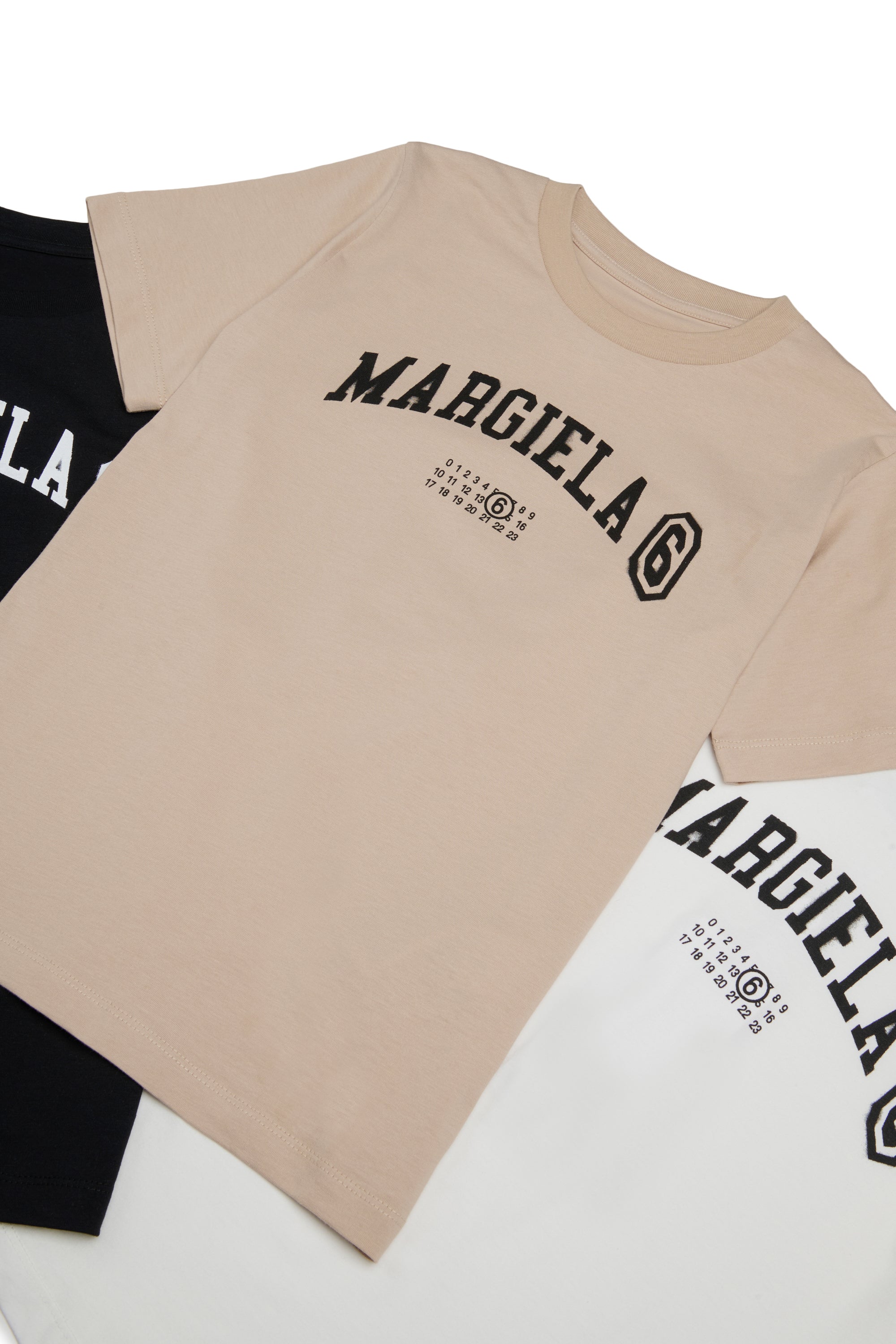 T-shirt Black+ Natural White+ Avana M61162MM04I M6C52 MM6 MAISON MARGIELA KIDS