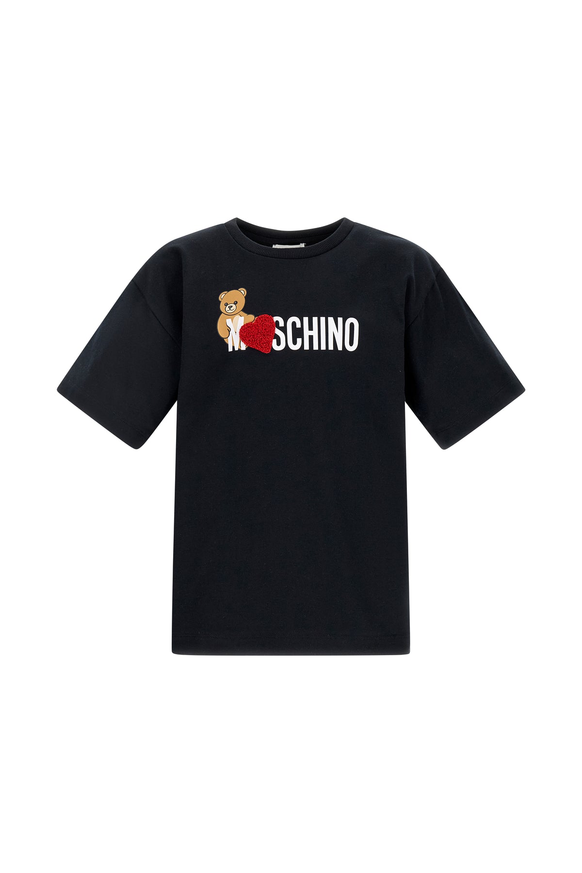 Maxi t-shirt m/c Nero/black H1M060LBA11 60100 MOSCHINO KIDS