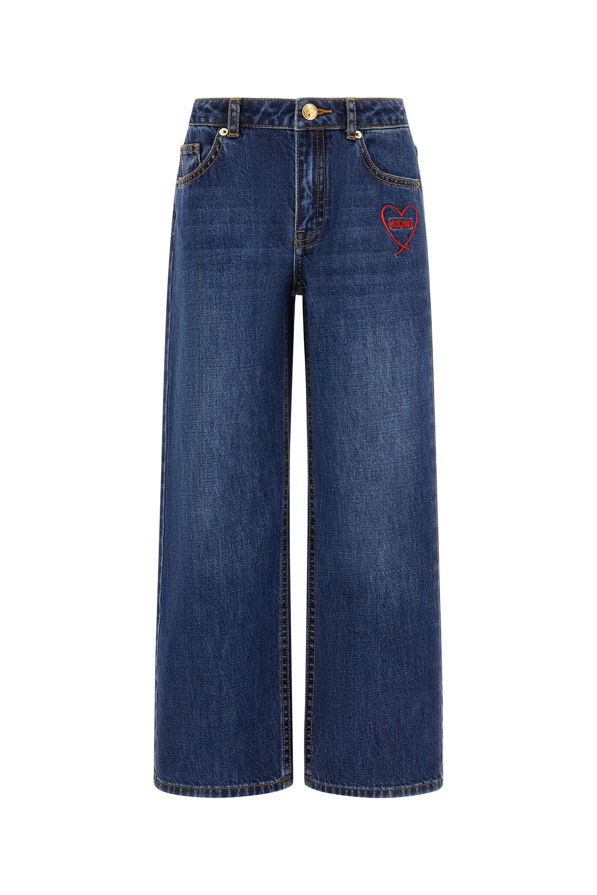 Pant.lungo denim Ocean blue HDP078L0E49 41047 MOSCHINO KIDS