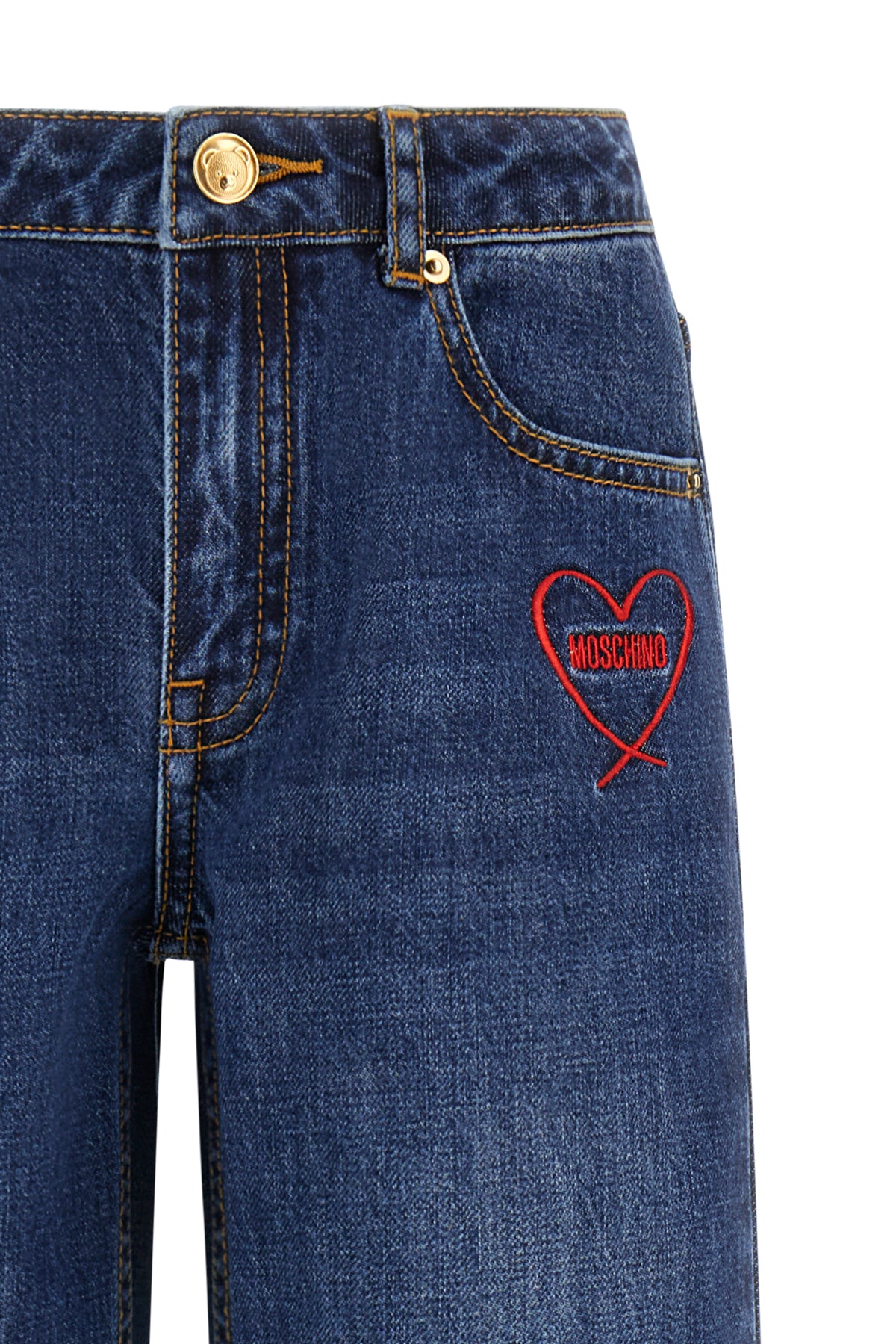 Pant.lungo denim Ocean blue HDP078L0E49 41047 MOSCHINO KIDS