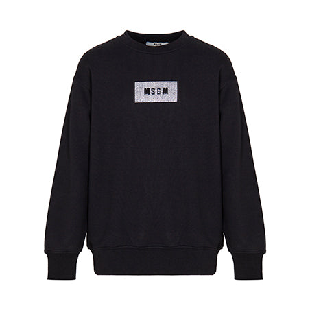 Over Sweatshirt Girl Nero F6MSJGSW208 110 MSGM KIDS