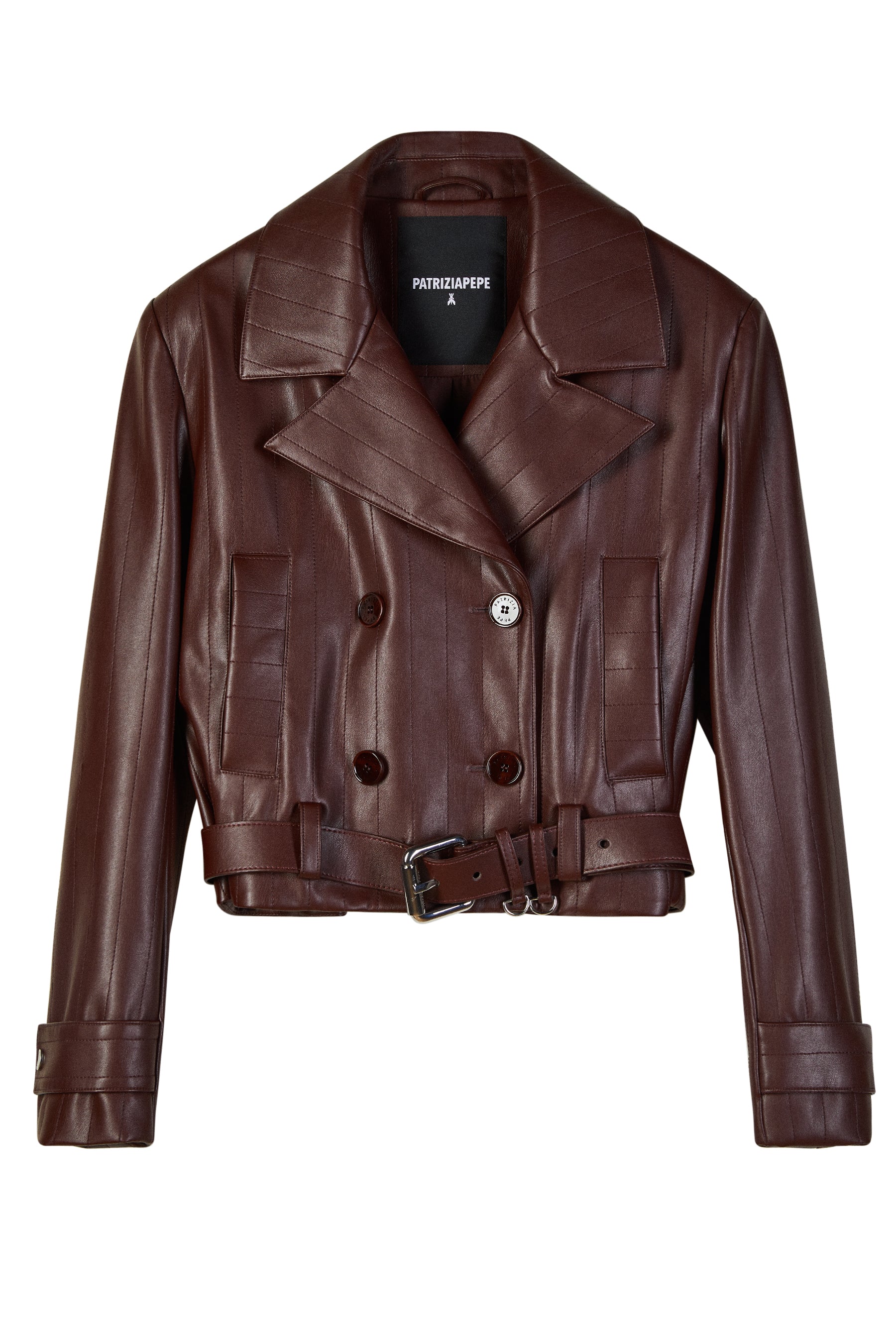 Giubbotto WOOD BROWN 8O0142E0004 B887 PATRIZIA PEPE