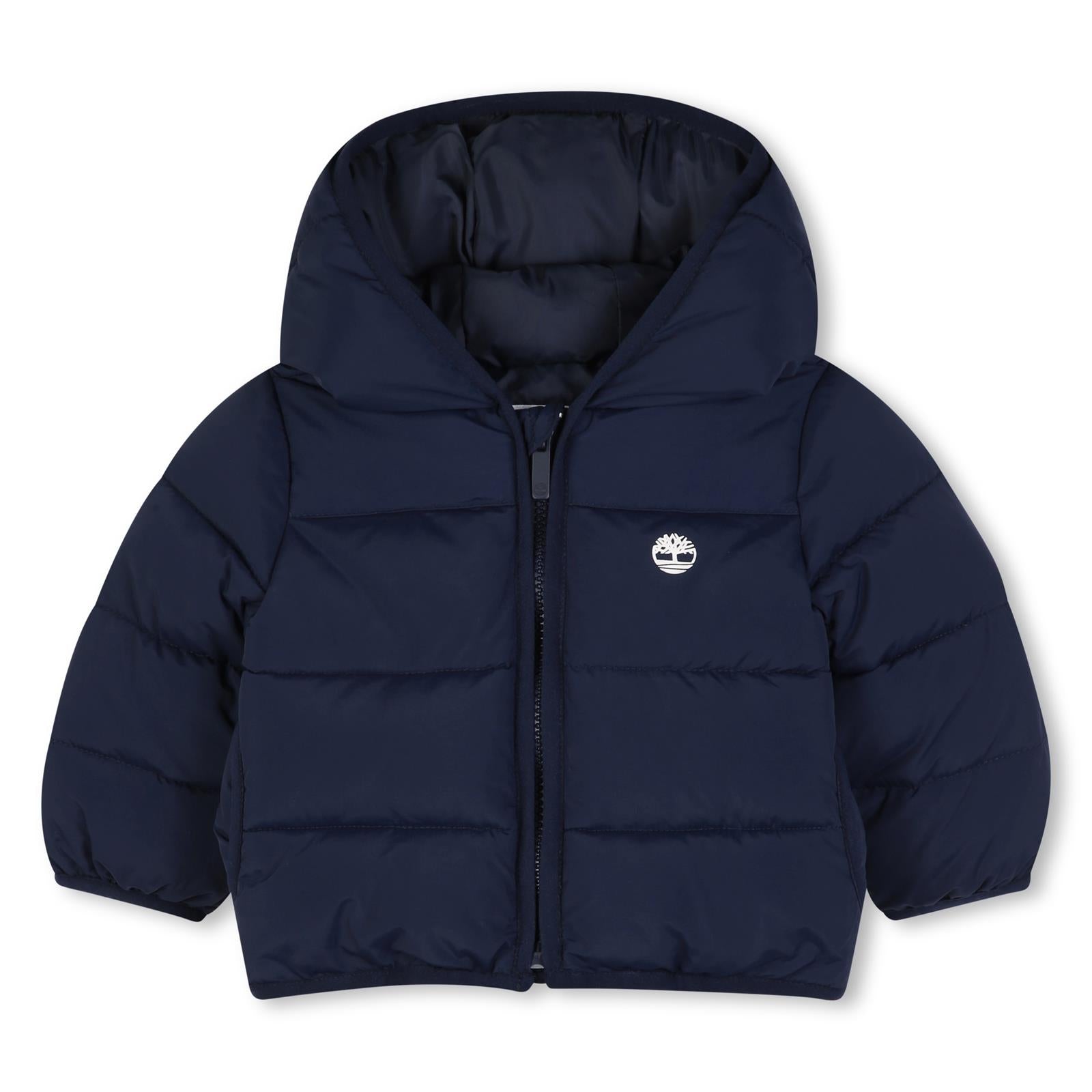 100% recycled polyamide piumino con cappuccio, zip chiusura, side tasche, printed logo sul chest. *water-repellent* T61024 849 TIMBERLAND KIDS