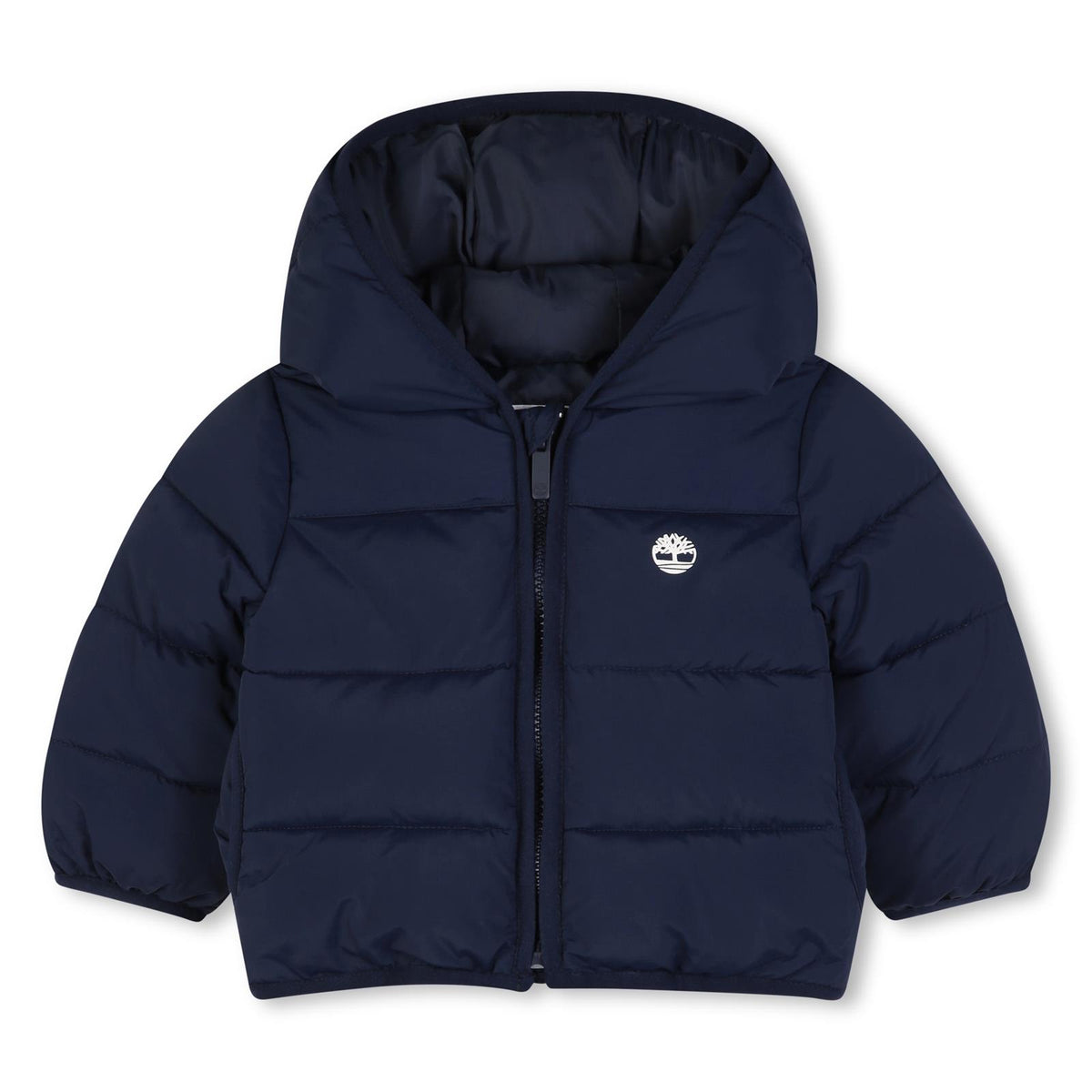 100% recycled polyamide piumino con cappuccio, zip chiusura, side tasche, printed logo sul chest. *water-repellent* T61024 849 TIMBERLAND KIDS