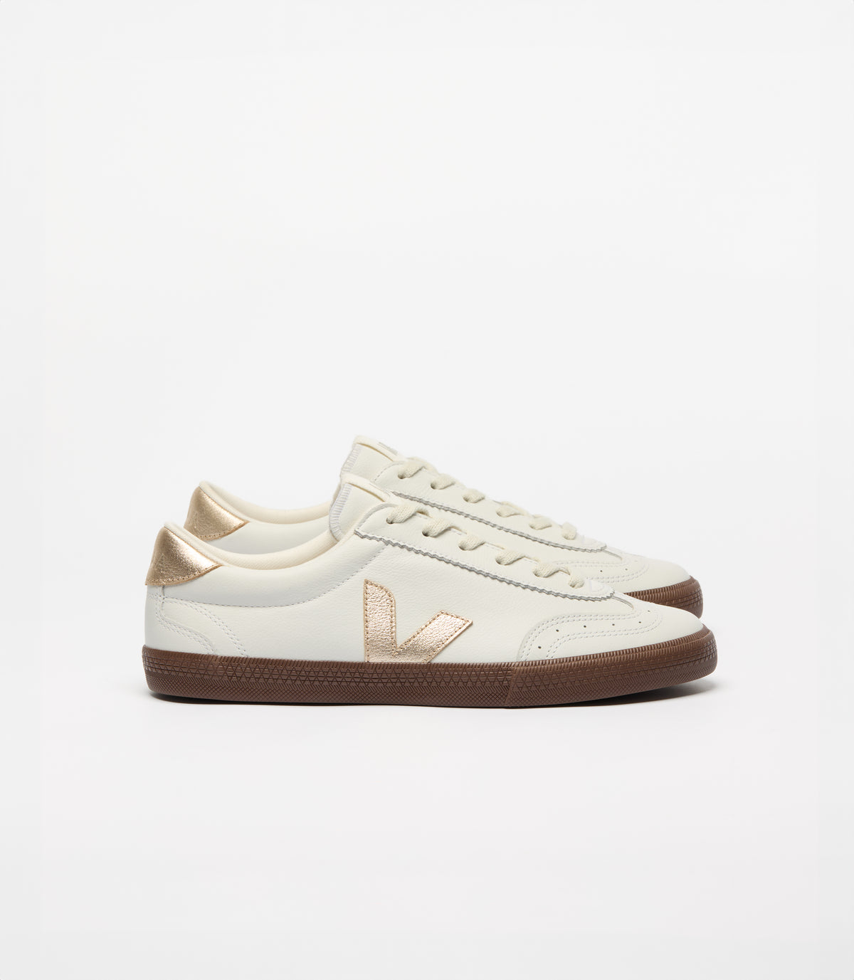 Volley O.T. Leather White_Platine_Bark VO2021413 WHITEPLATINEBARK VEJA