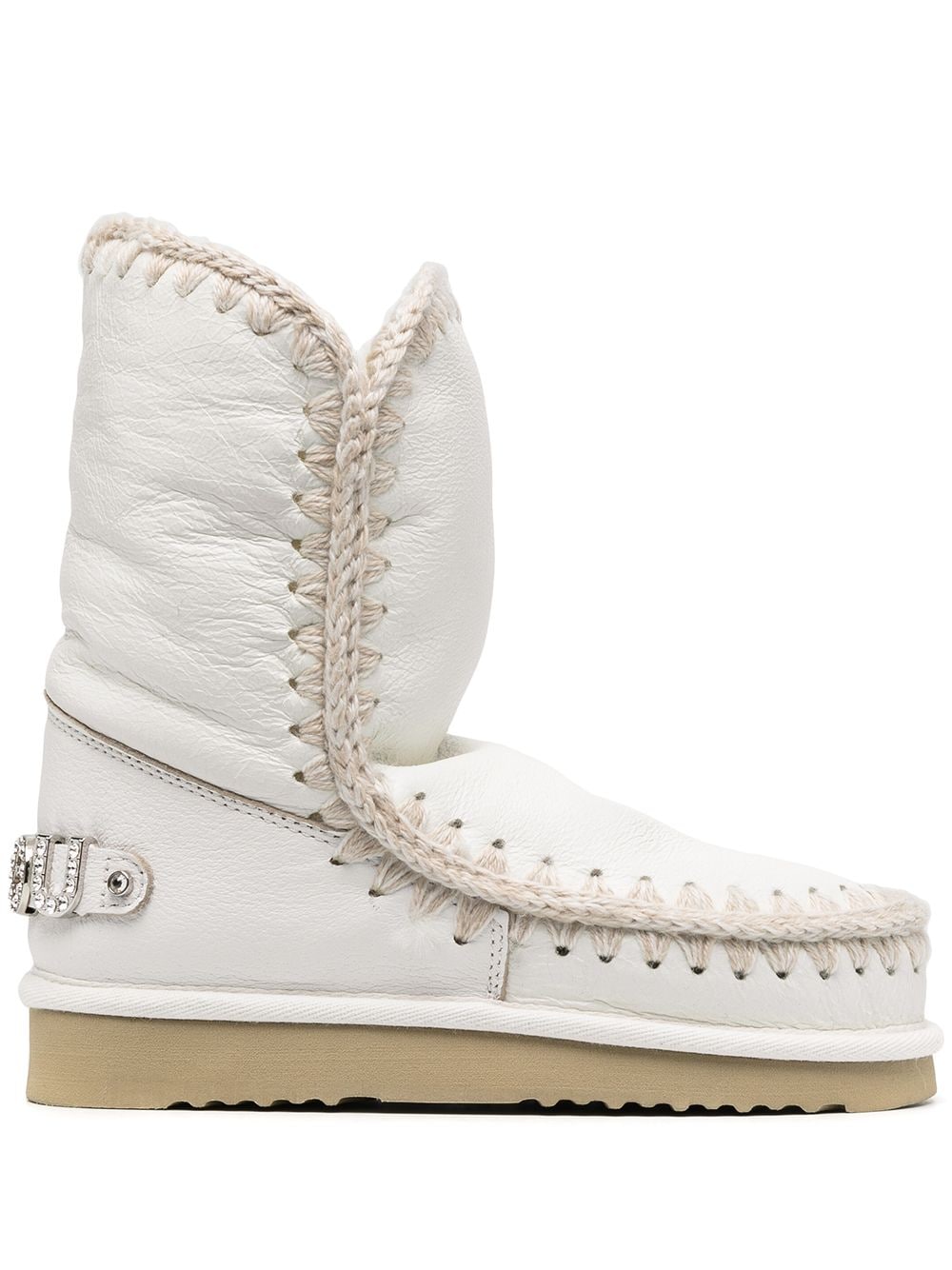 Stivale eskimo 24 logo strass bianco MUFW101037C WXWHI MOU