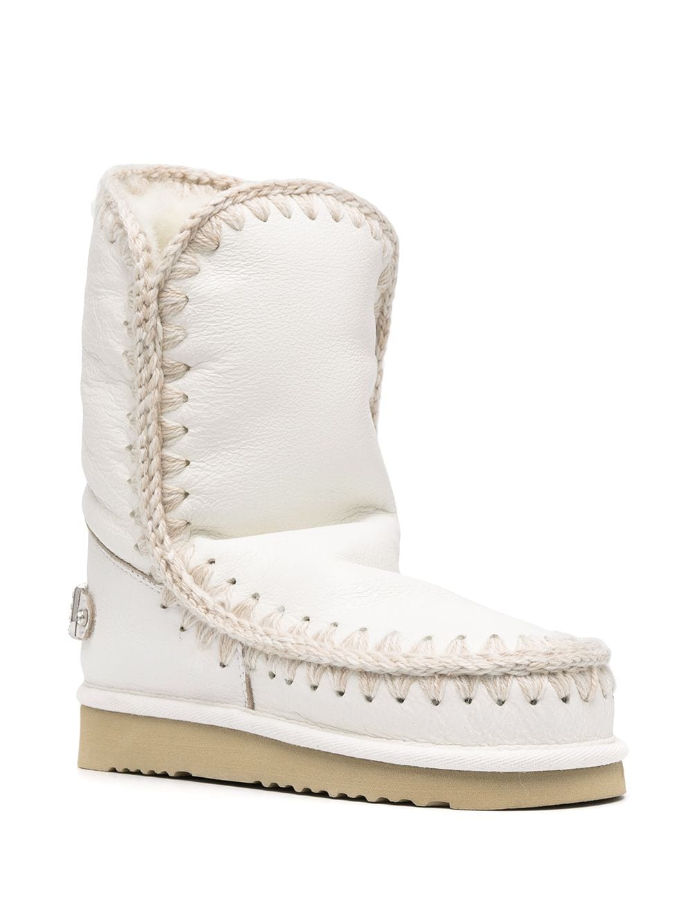 Stivale eskimo 24 logo strass bianco MUFW101037C WXWHI MOU