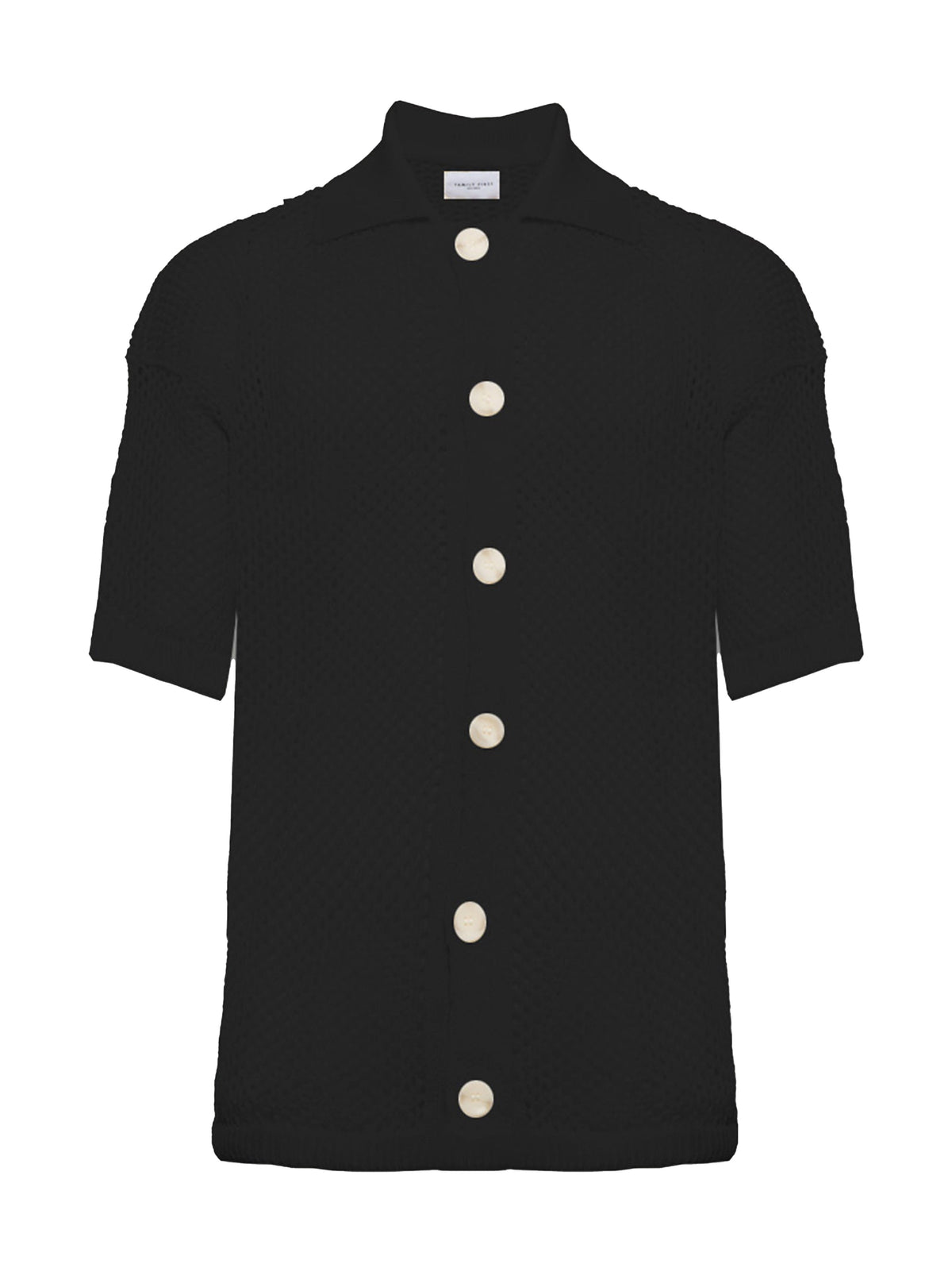 Camicia all'uncinetto nera SWS2403 BK FAMILY FIRST MILANO
