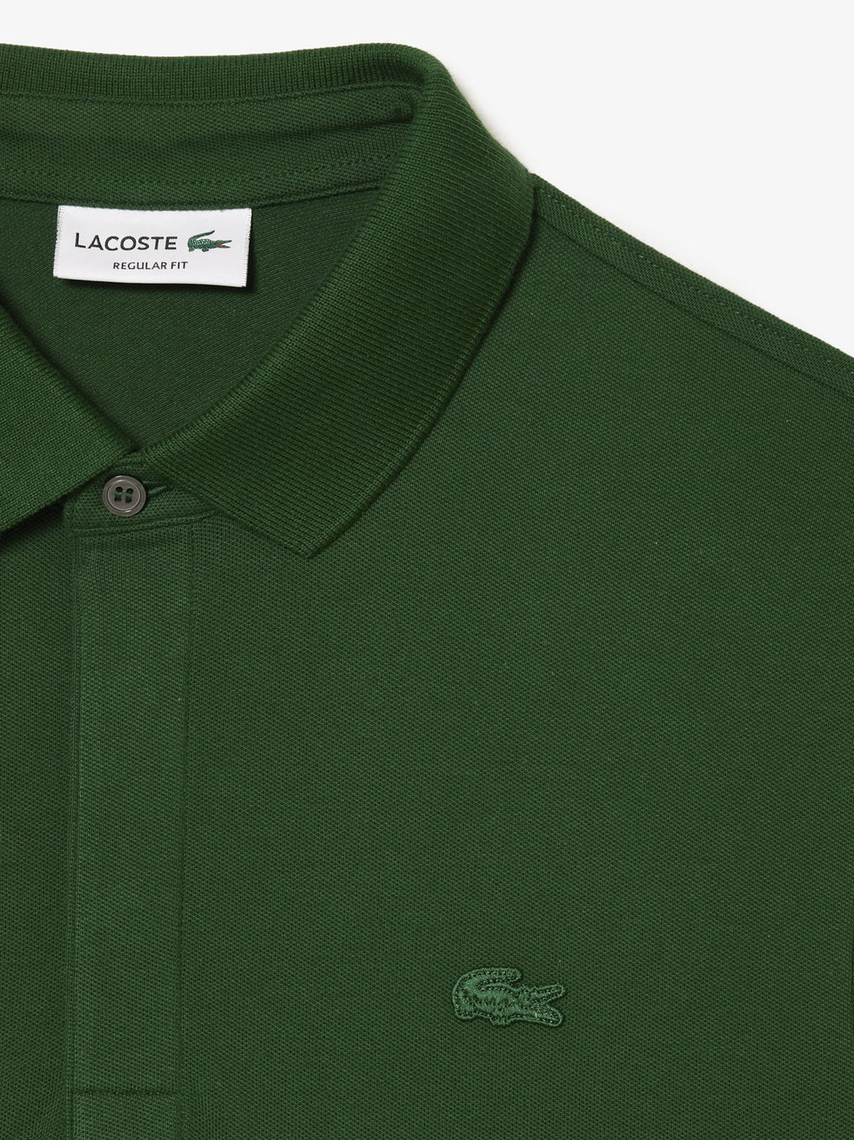 Polo con abbottonatura frontale nascosta verde PH5522 132 LACOSTE