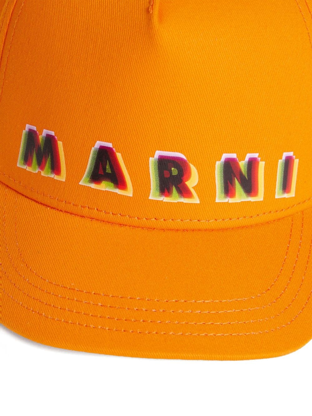 Cappello da baseball arancione con logo Rainbow
