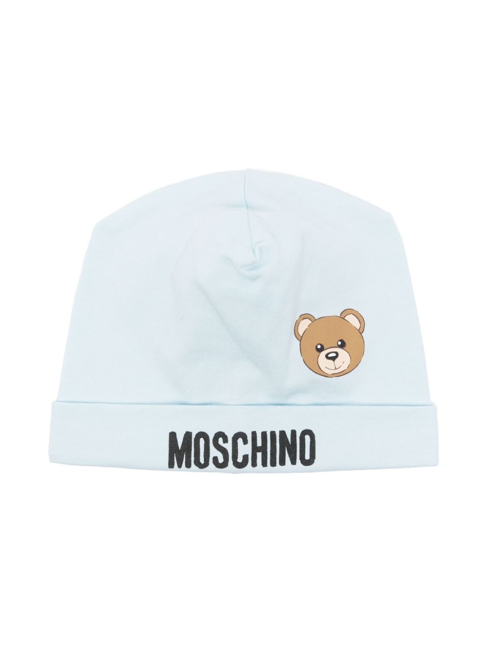 Cappello azzurro stampa teddy bear neonato