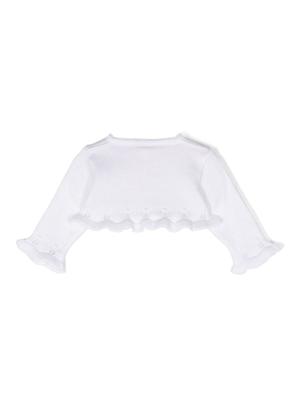 Cardigan Iris neonata cropped bianco 001121489 01H05 PAZ RODRIGUEZ KIDS