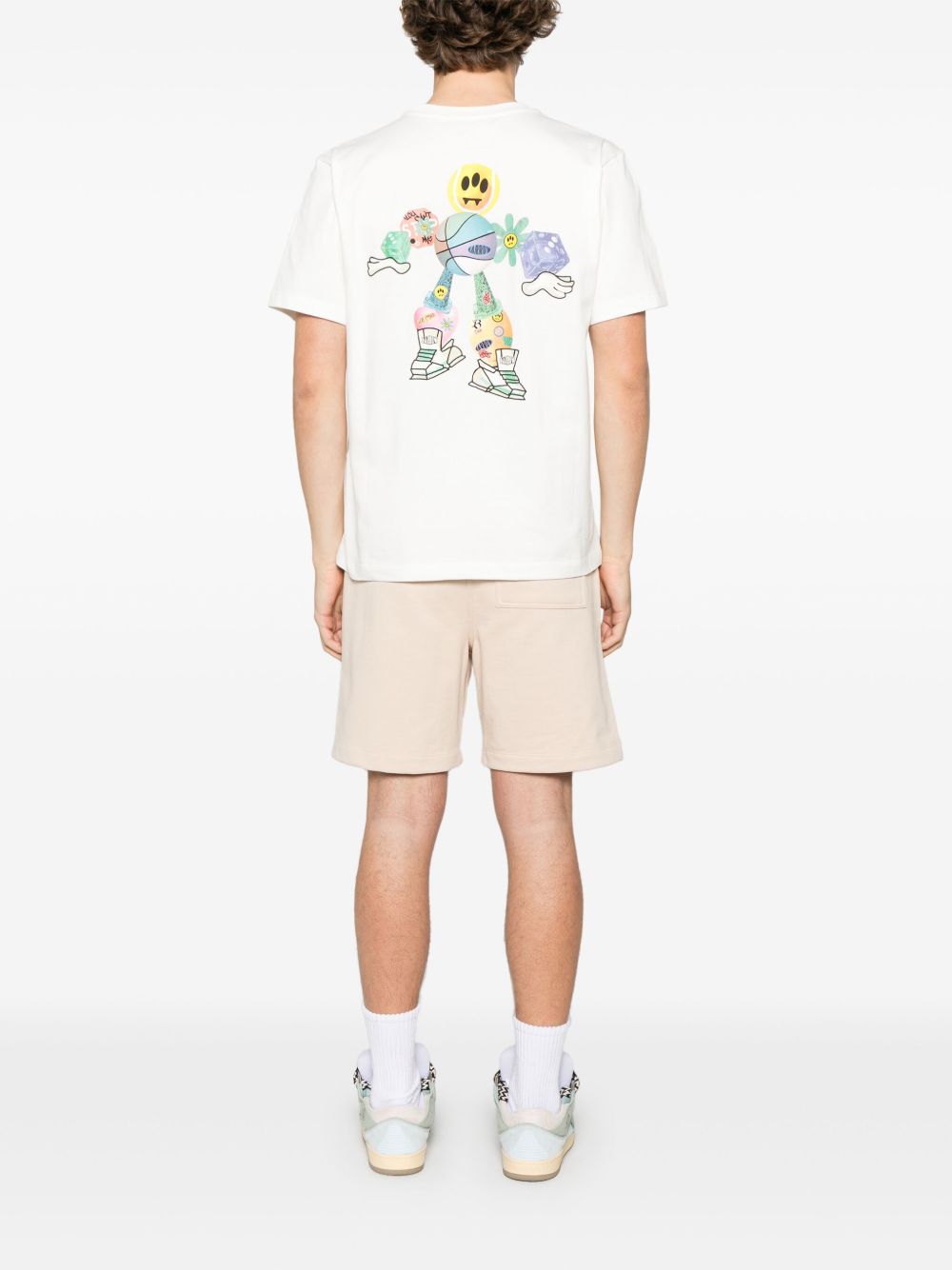 T-shirt bianca grafica basket retro S5BWUATH147 002 BARROW