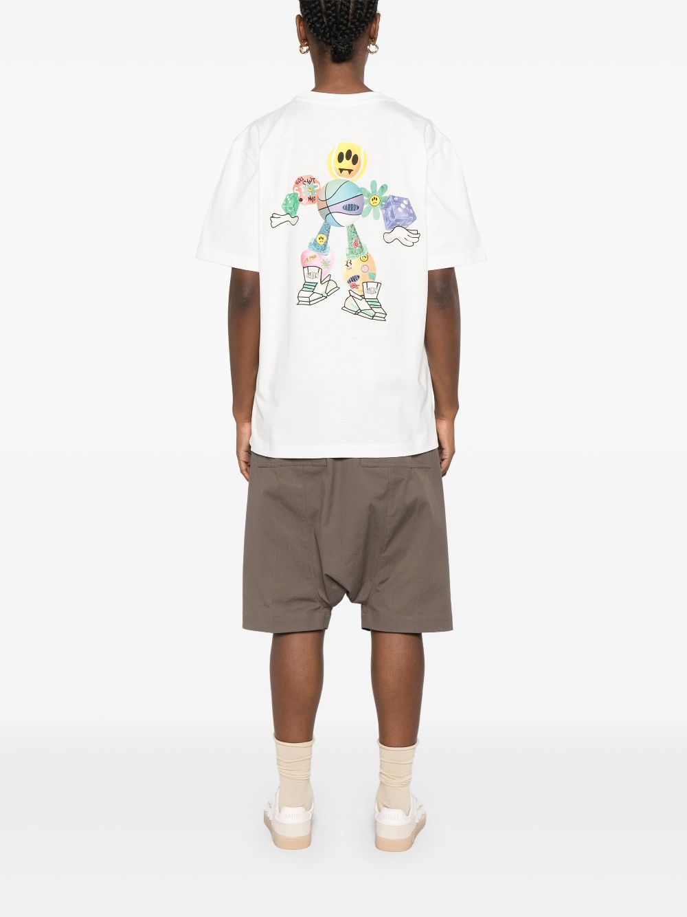 T-shirt bianca grafica basket retro S5BWUATH147 002 BARROW