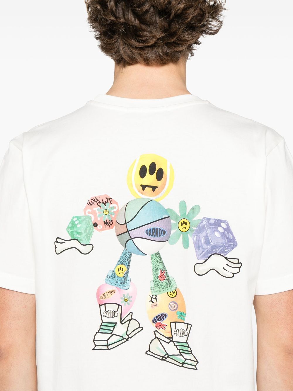 T-shirt bianca grafica basket retro S5BWUATH147 002 BARROW