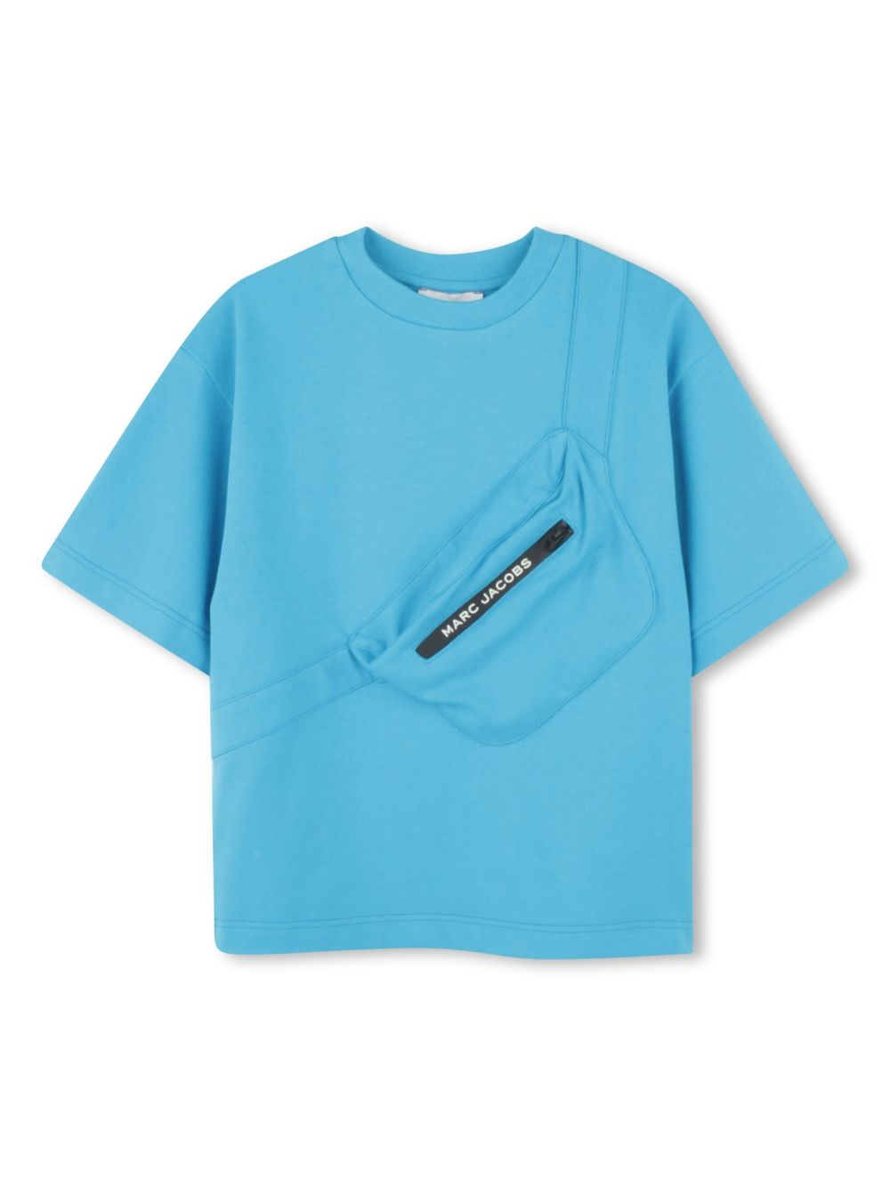 T-shirt azzurra stampa maruspio tono su tono W60449 759 MARC JACOBS KIDS
