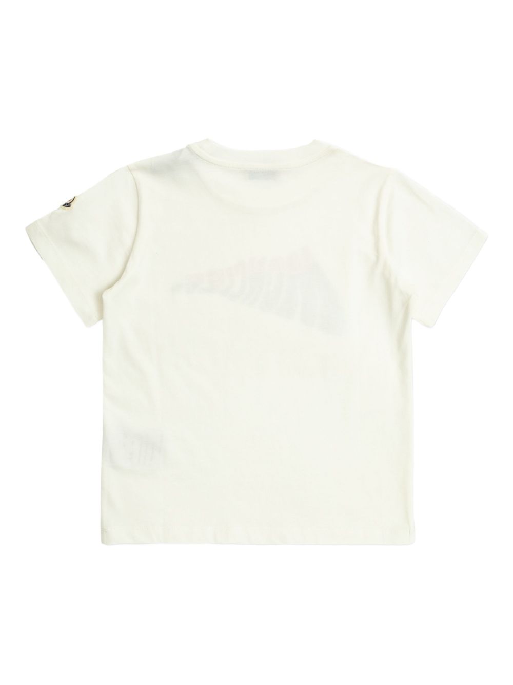 T-shirt bianca logo frontale bicolo 9548C0003189AFV 034 MONCLER KIDS