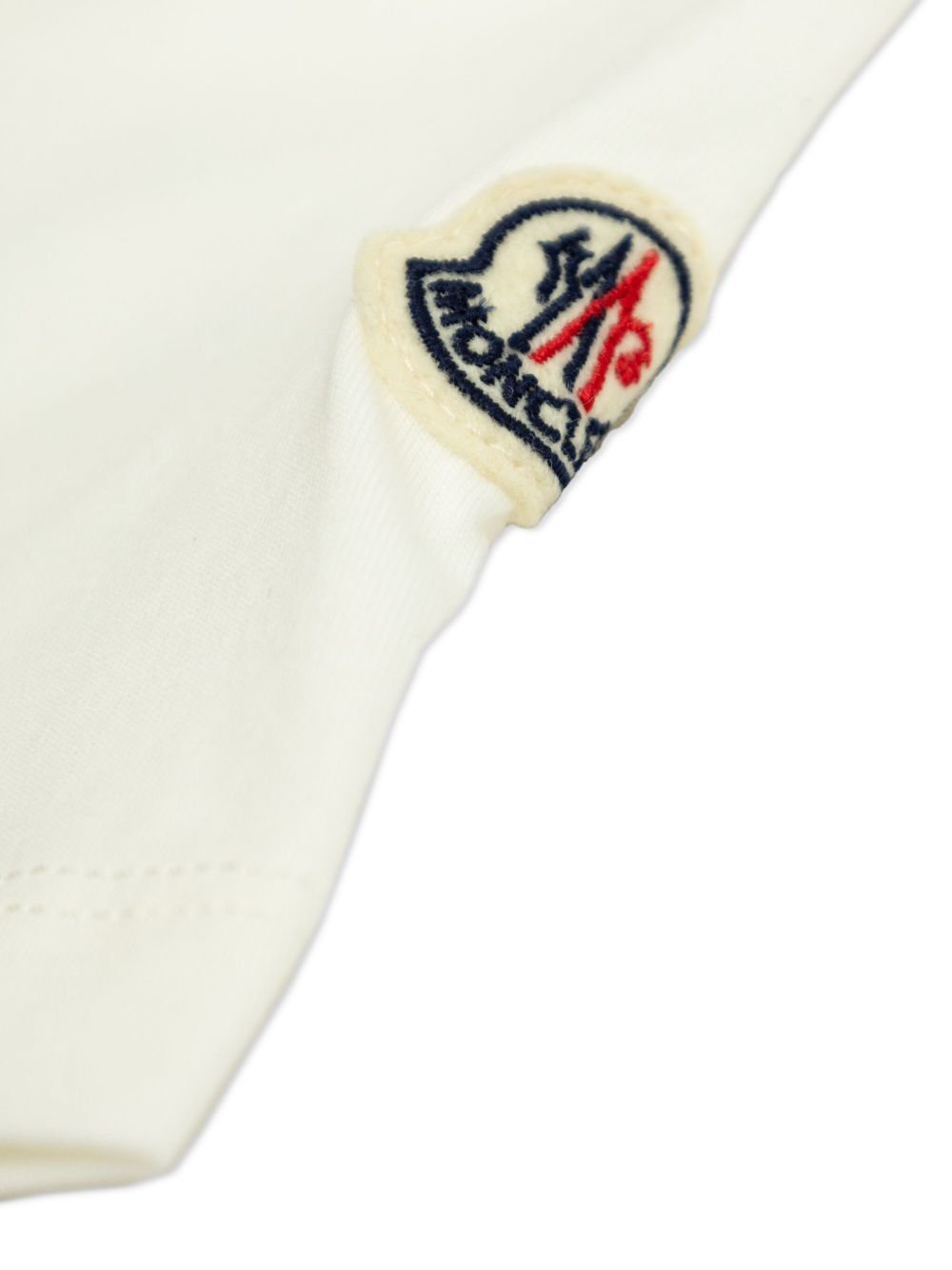 T-shirt bianca logo frontale bicolo 9548C0003189AFV 034 MONCLER KIDS