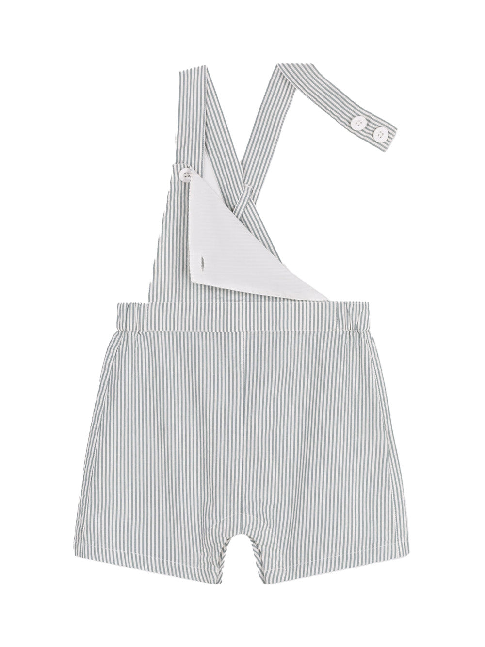 Salopette grigia a righe A0CVA 01 PETIT BATEAU KIDS