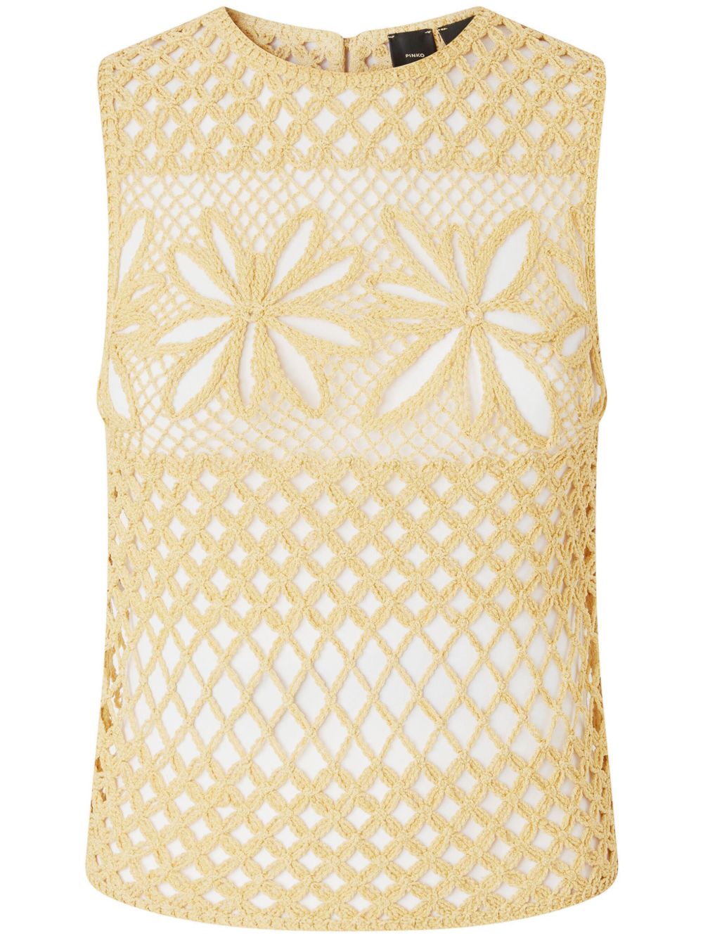 Top gonzaro giallo traforato 104733A2FF C43 PINKO