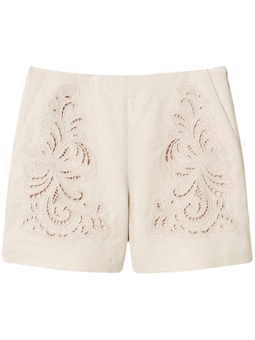 Short perla in lino ricamato 251TP21622 00059 TWINSET
