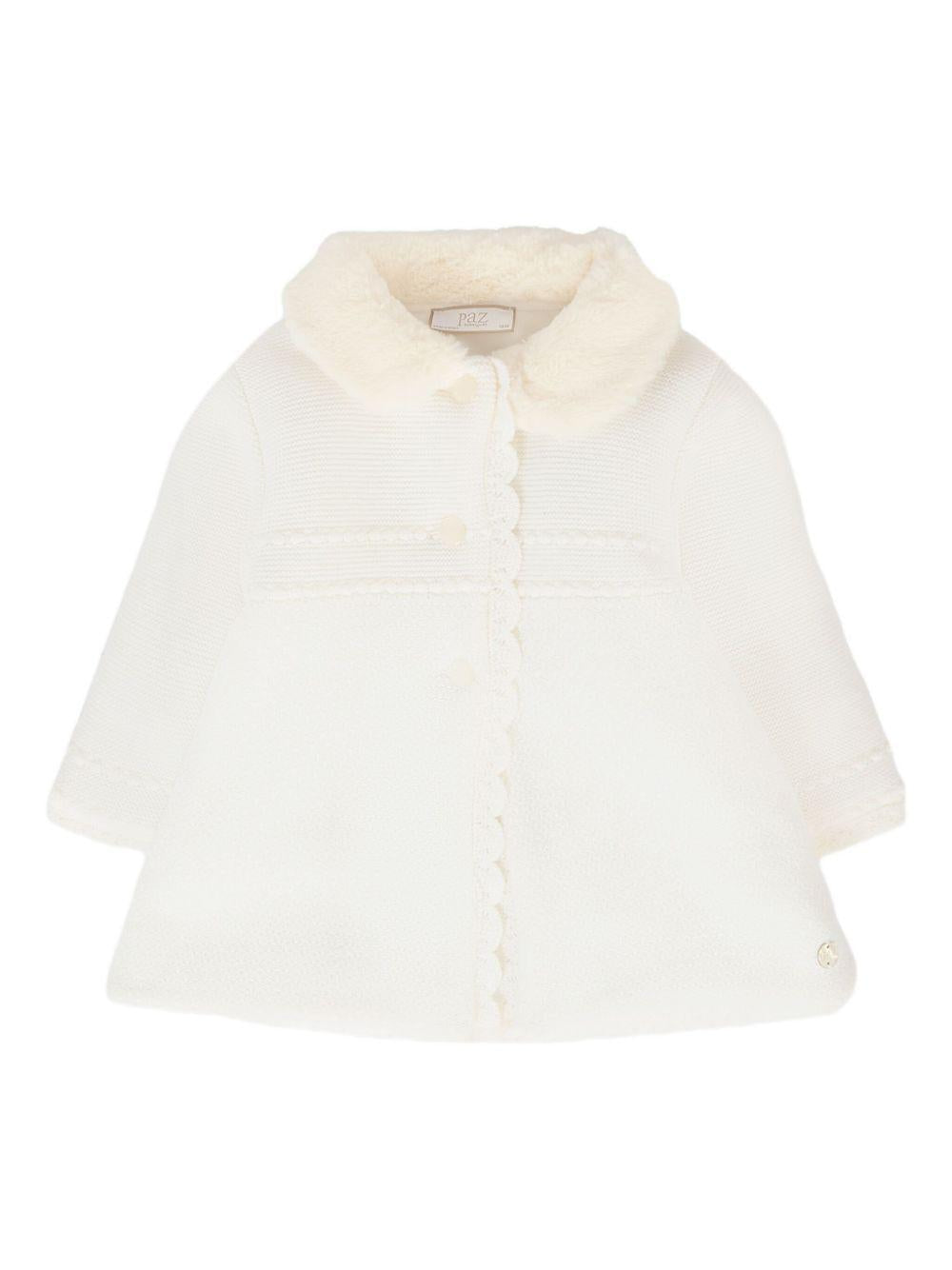 Cappotto Panna in Lana con Colletto 009112843 60H56 PAZ RODRIGUEZ KIDS