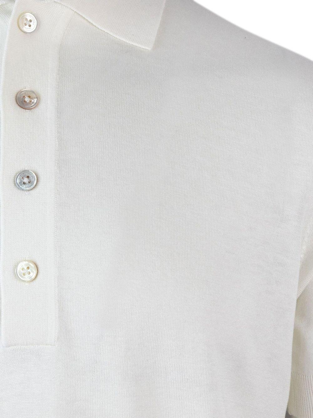 polo in maglia ecru extrafine