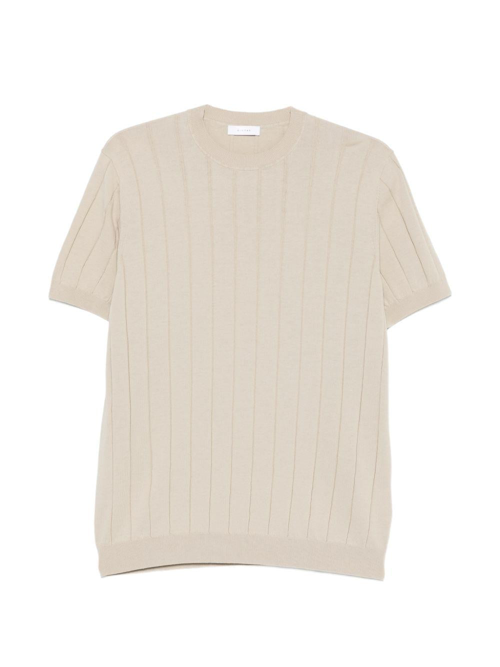 Maglia a maniche corte in cotone girocollo DK17026 SABBIA DIKTAT