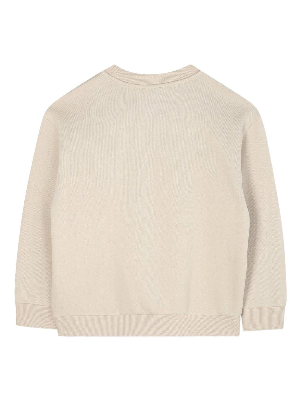 Felpa beige con ricamo Tiger Head K61432 249 KENZO KIDS