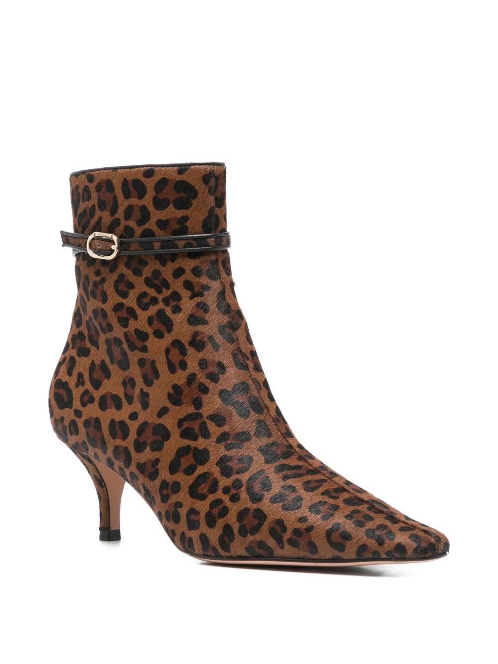 Stivaletti Marrone con Stampa Leopardata 252TCP222 12618 TWINSET