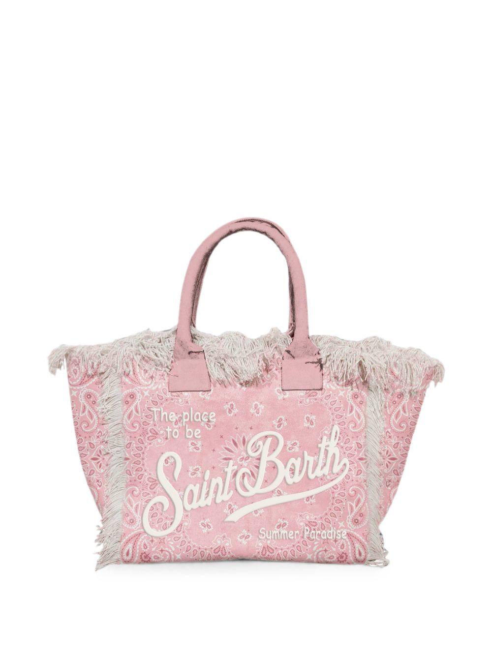 Borsa mare in cotone con frange COL0001 00901L MC2 SAINT BARTH