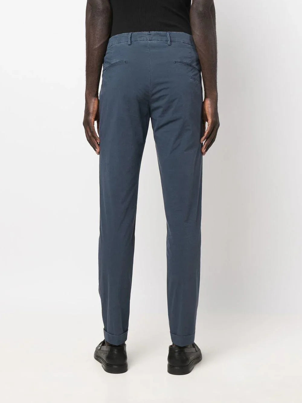 Pantalone in tinta unita cinque tasche blu - Preludio Moda