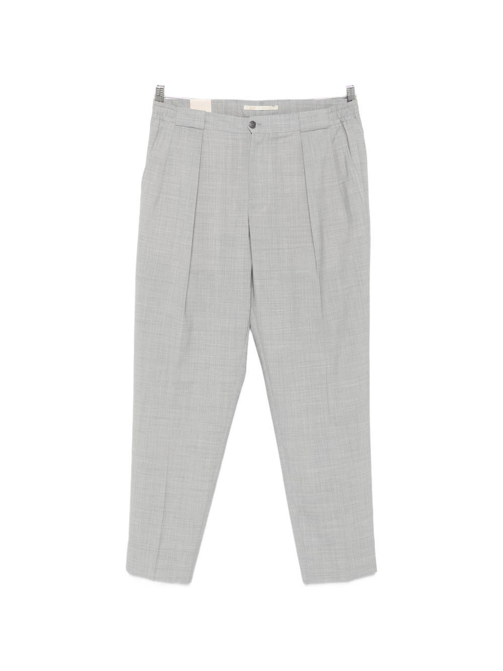 Pantaloni in lana vergine con pieghe PORTOBELLOS300082 00040 BRIGLIA