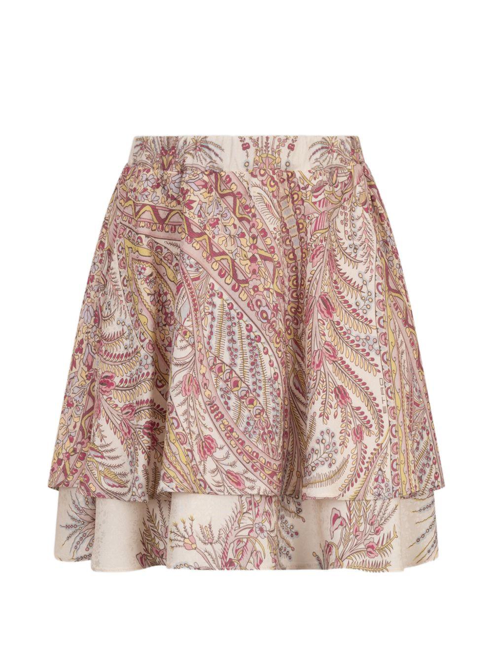 Gonna a balze con stampa paisley GY7A10S0221 106RS ETRO KIDS