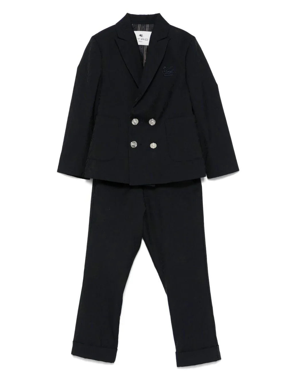 Completo nero con bottoni diamante - Preludio Moda