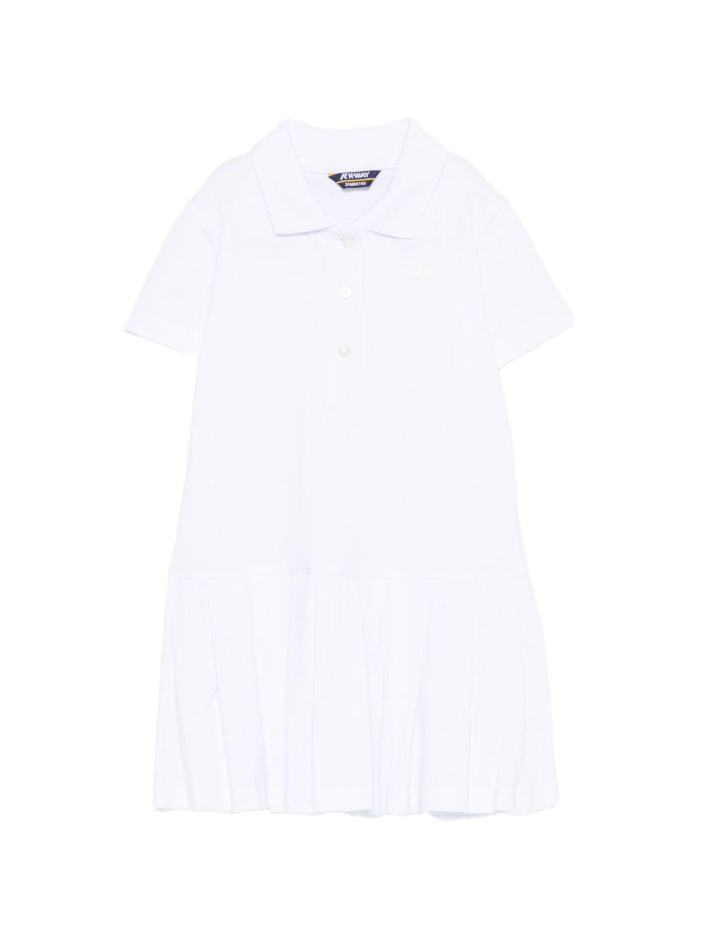 Abito polo con colletto e gonna plissé K8151TW 001 K-WAY KIDS