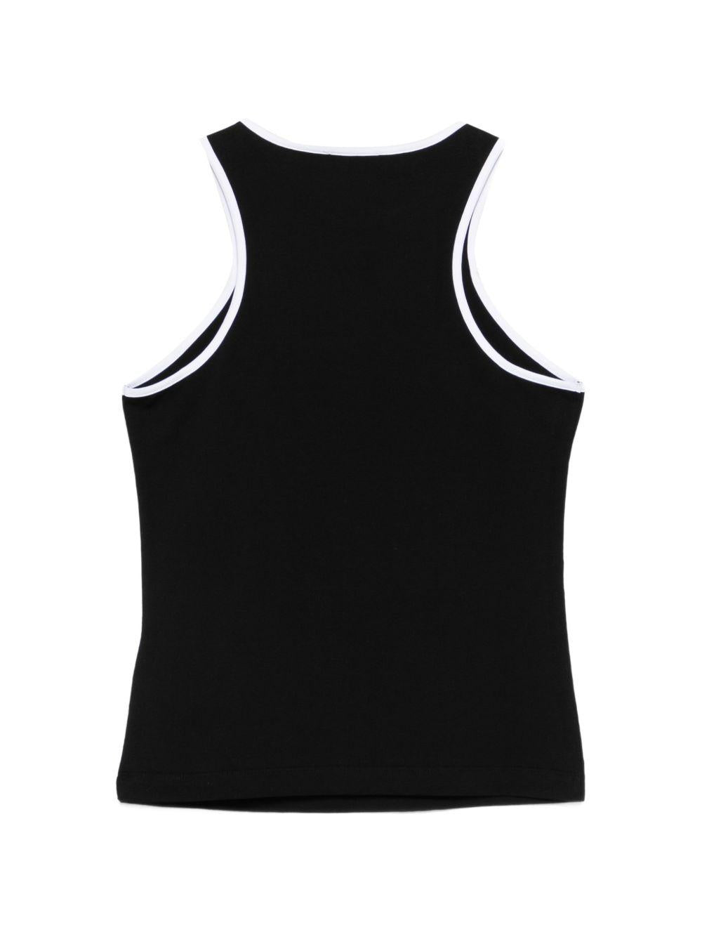 Canotta in cotone con bordi a contrasto BY8A12Z3277 930BC BALMAIN KIDS
