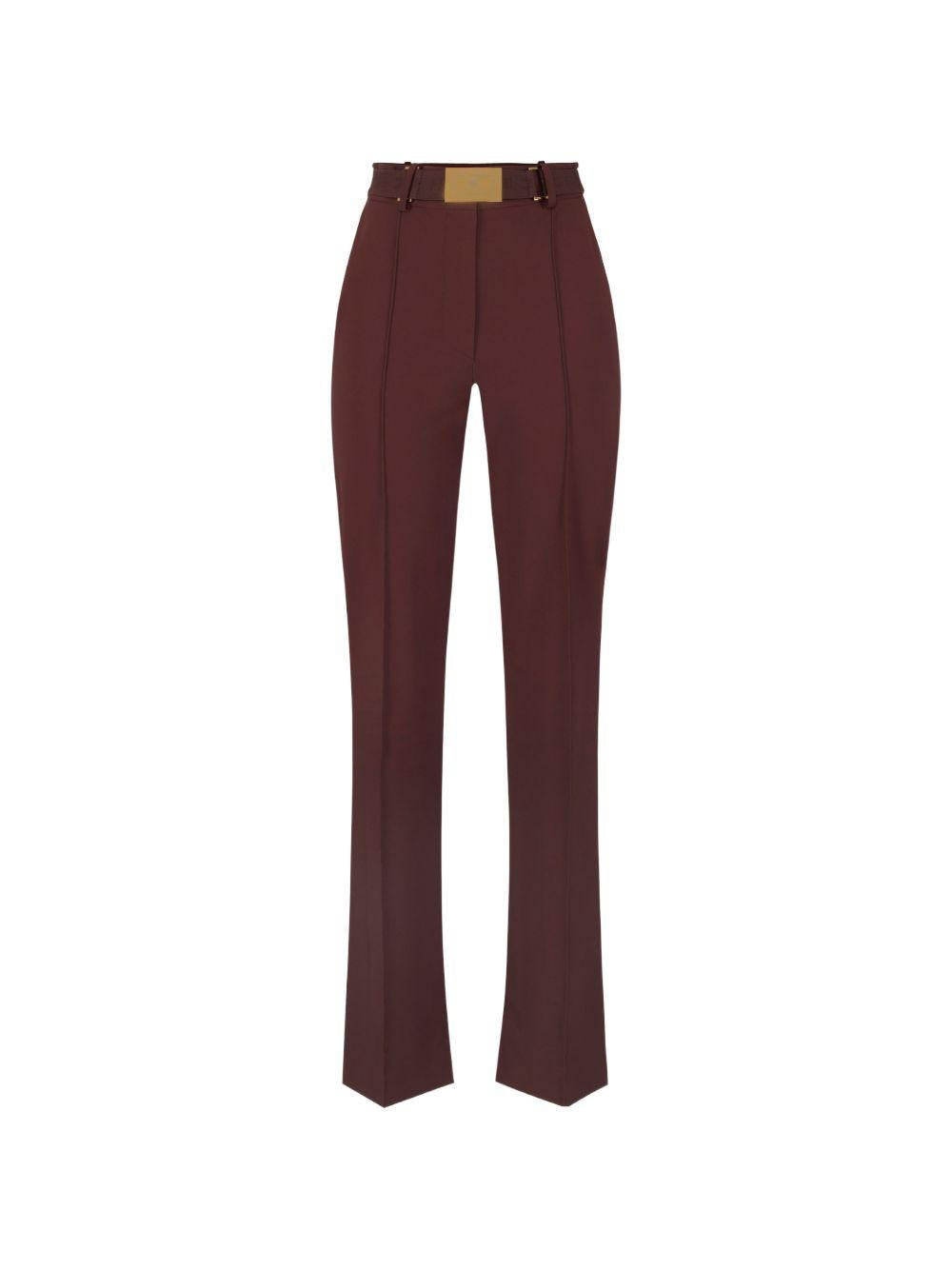 Pantaloni a vita alta con dettagli dorati PA17261E2 644 ELISABETTA FRANCHI