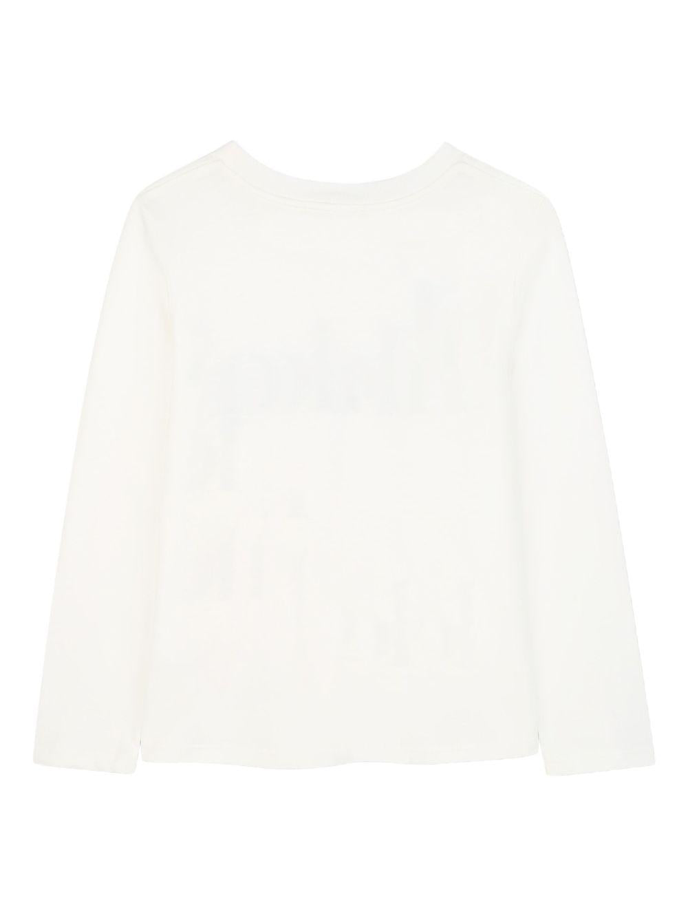 T-shirt a Maniche Lunghe con Logo a Contrasto C20650 117 CHLOE KIDS
