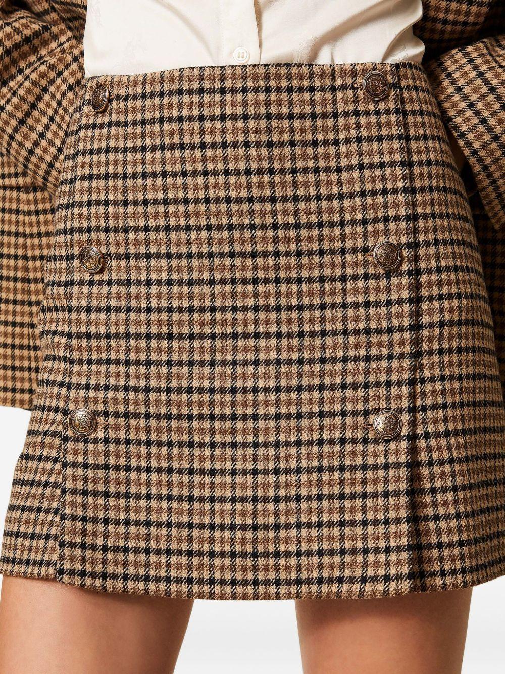 Minigonna Marrone a Quadri - Preludio Moda