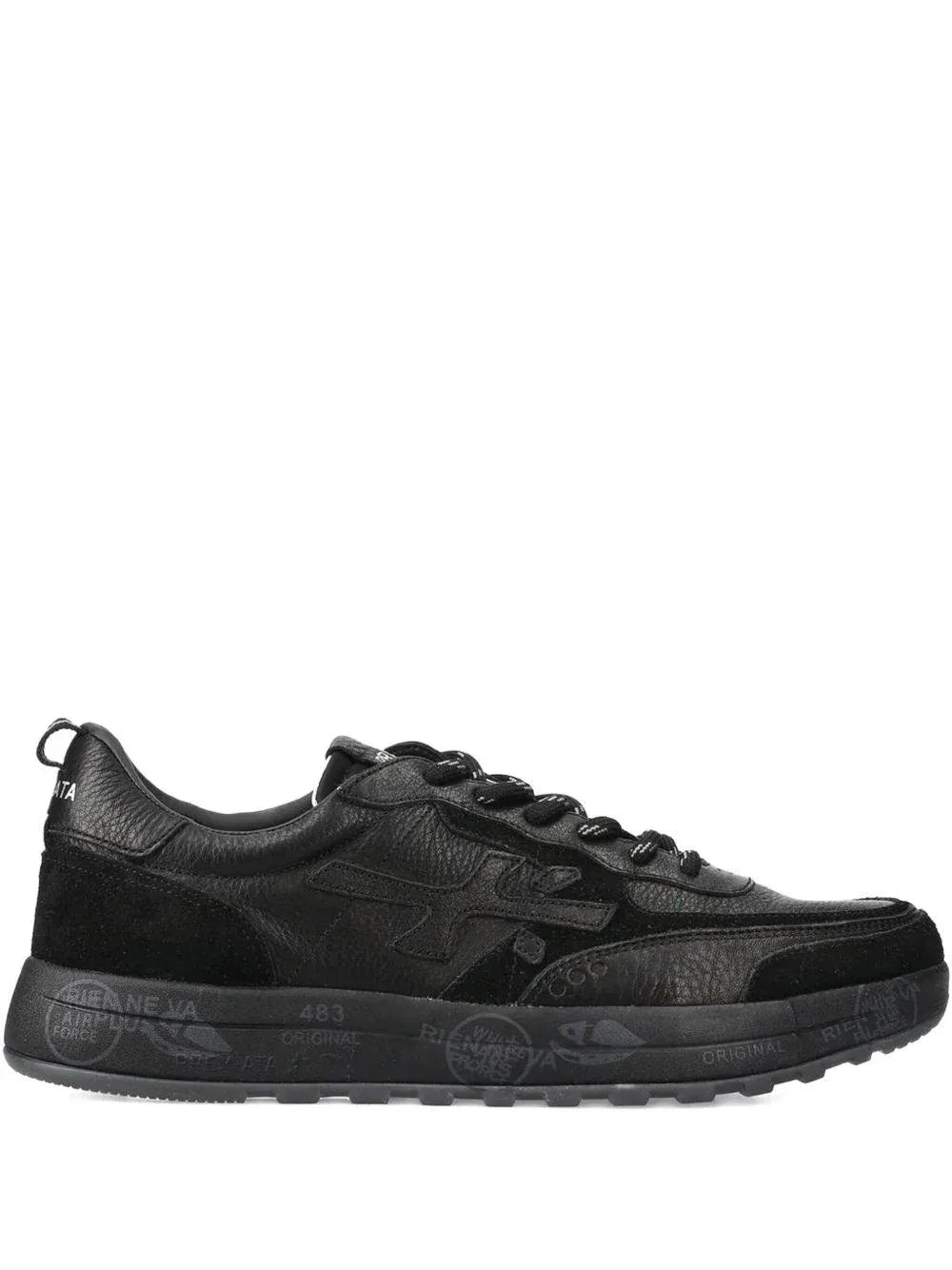 Sneakers Nous in Pelle Nera - Preludio Moda