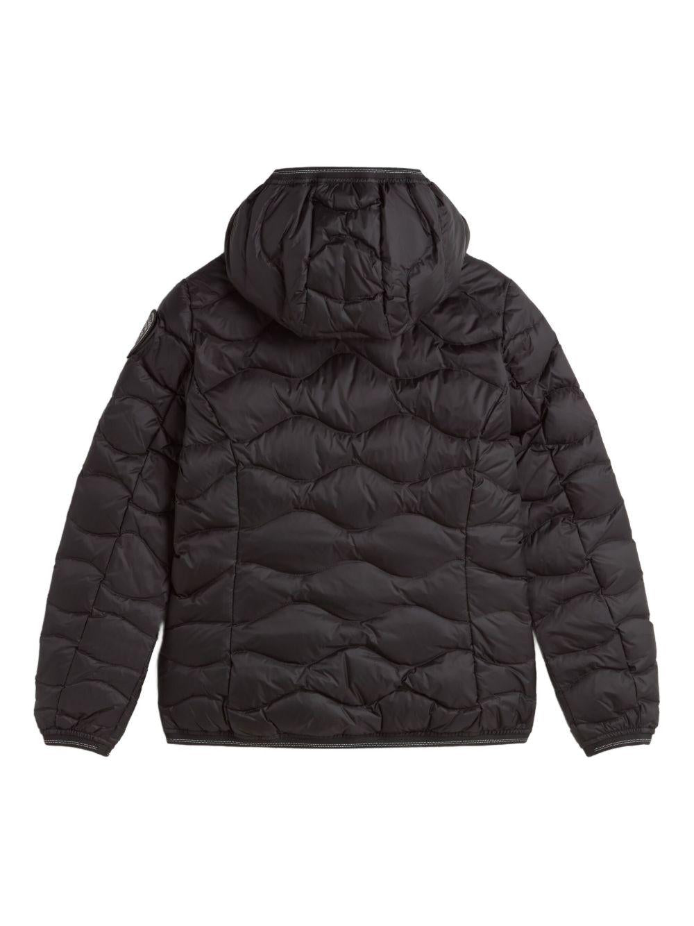 Giubbino trapuntato nero beige con cappuccio 25WBLDC03095006047 999EI BLAUER