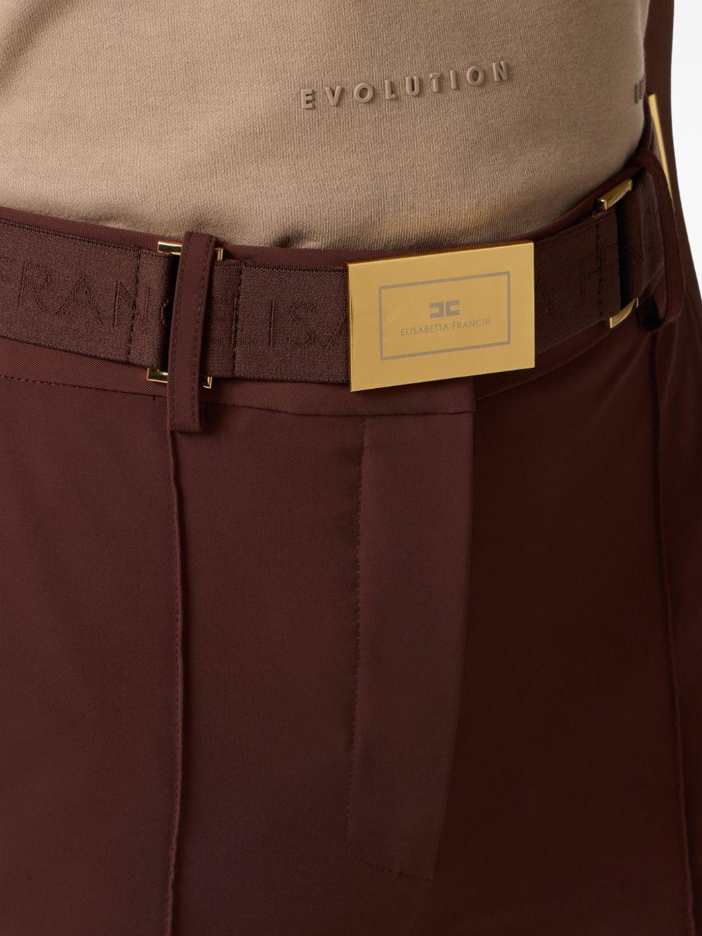 Pantaloni a vita alta con dettagli dorati PA17261E2 644 ELISABETTA FRANCHI
