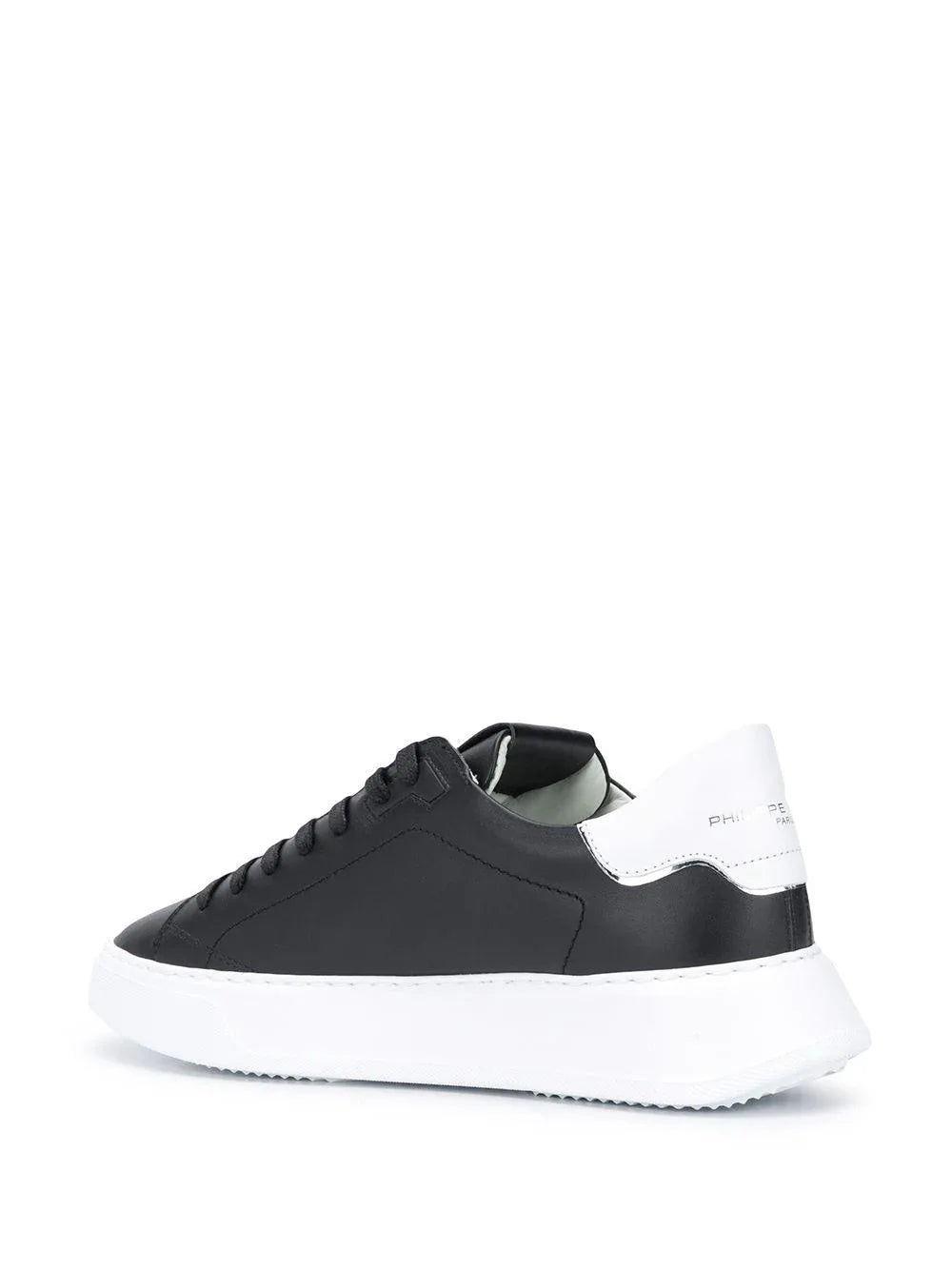 Sneakers Temple Veau in pelle con tallone a contrasto - Preludio Moda