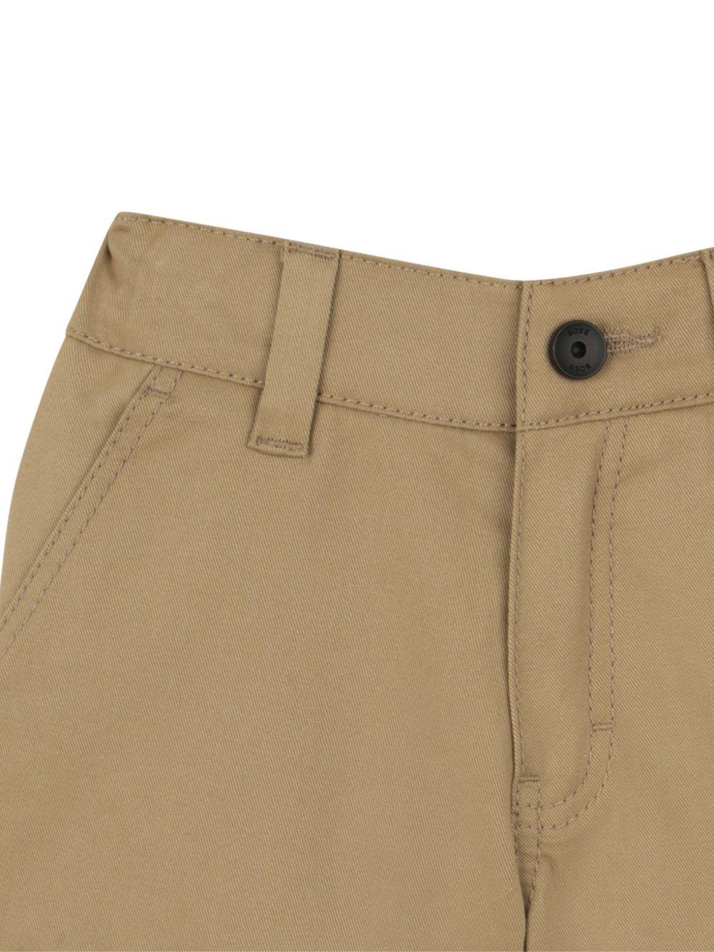 Bermuda in cotone cammello J52870 295 BOSS KIDSWEAR