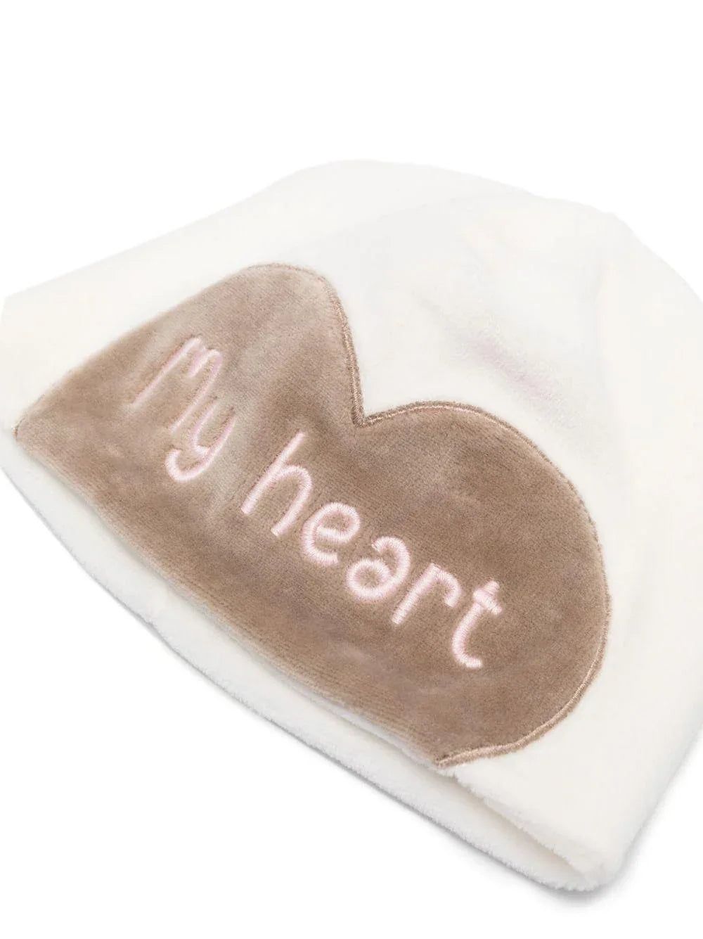 Cappello Neonata Panna "my heart" - Preludio Moda