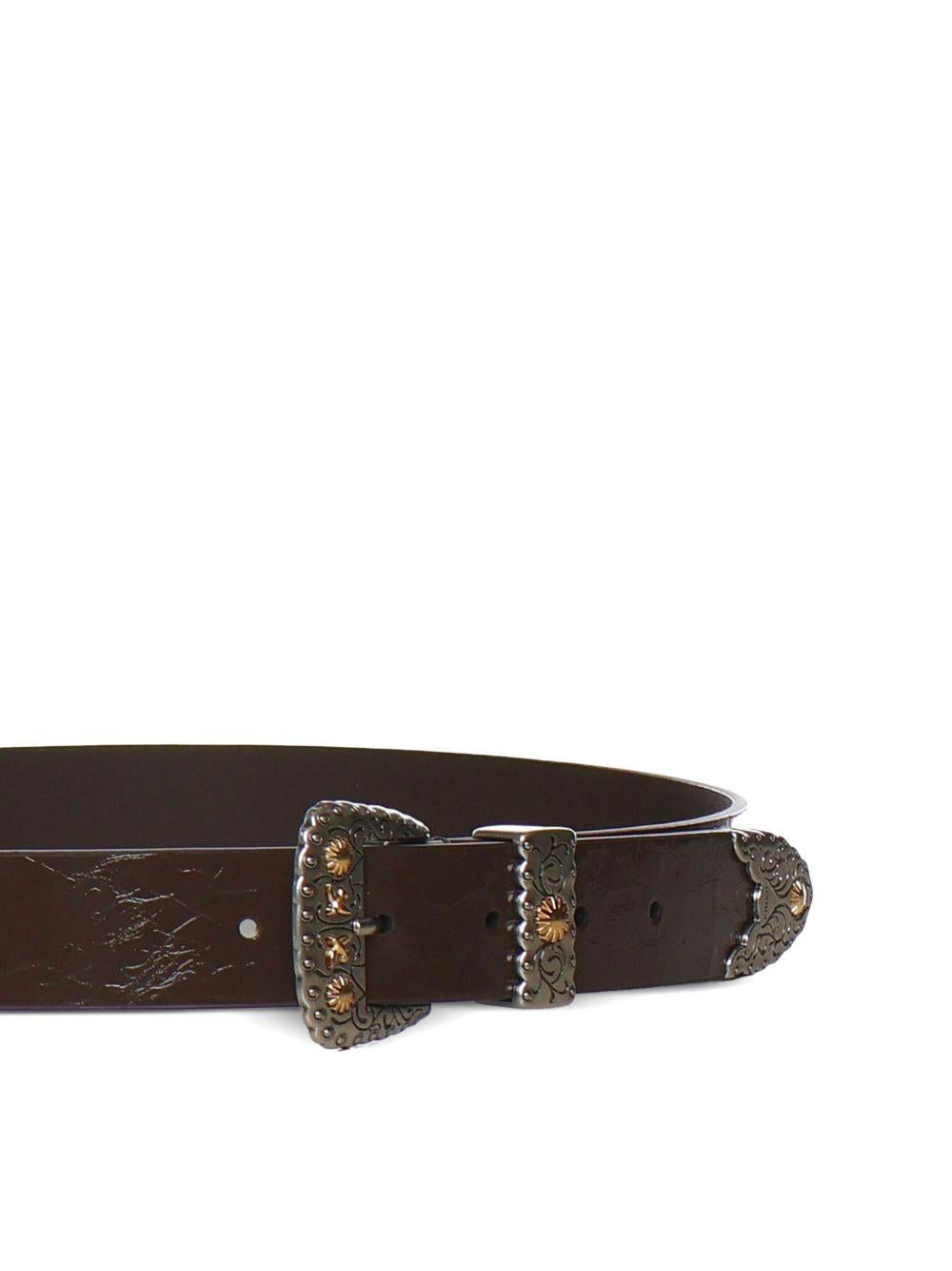 Cintura in pelle con fibbia decorata 106692A315 M11O PINKO