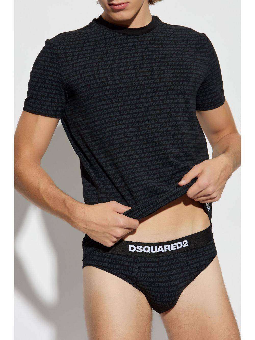 Set nero logo all-over (2pz) D9H135510 001 DSQUARED