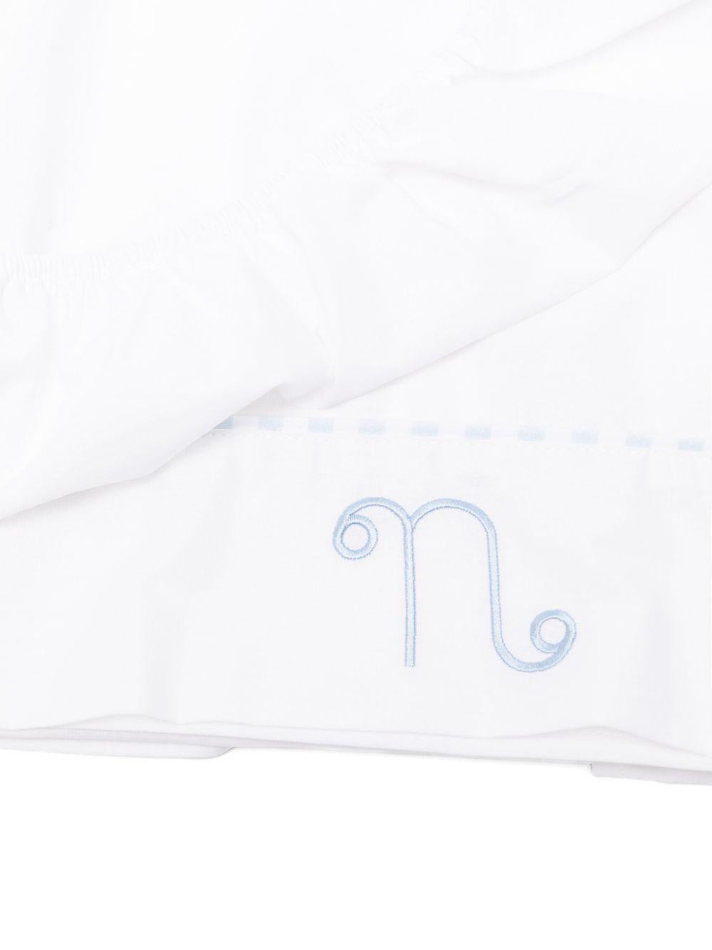 Set tre pezzi in cotone con ricamo E26407 AZZURRO NANAN KIDS
