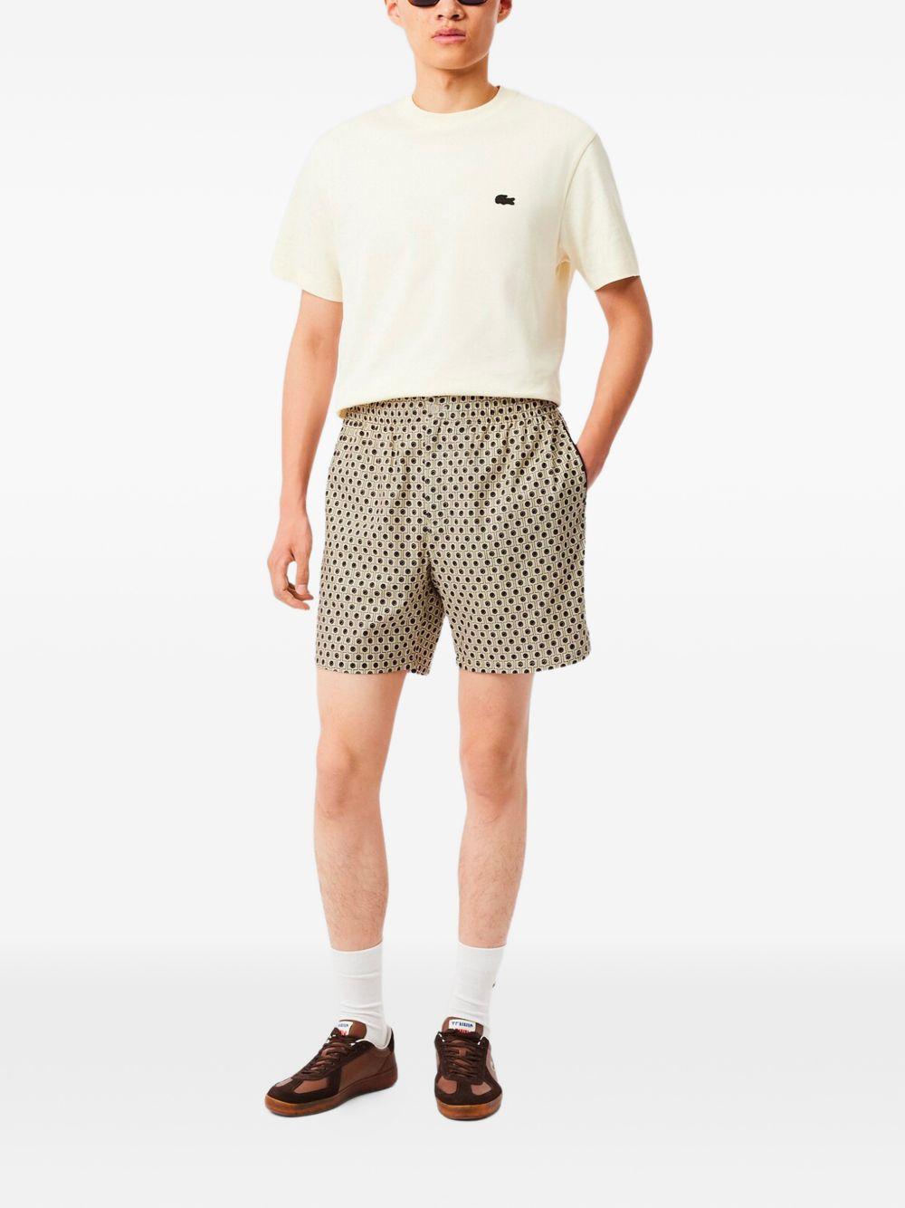 Bermuda in cotone organico stampa geometrica GH0748 78I LACOSTE